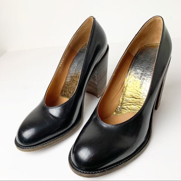 Dries Van Noten Black Stacie Heel Pumps Heels SZ 38.5 - Picture 1 of 8